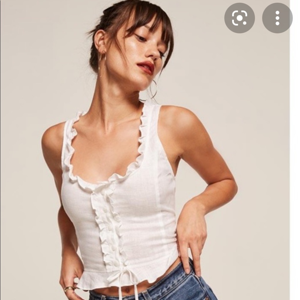Reformation Kiera Linen Top